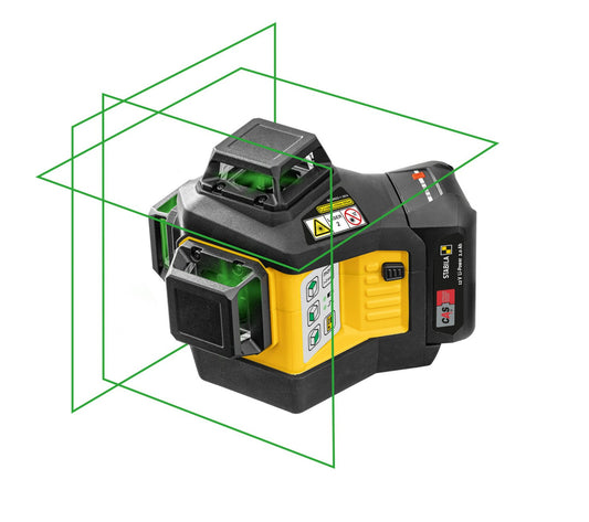 Stabila 03420, LAX 600G 3 Plane/360° Green Beam Laser 7PC Kit