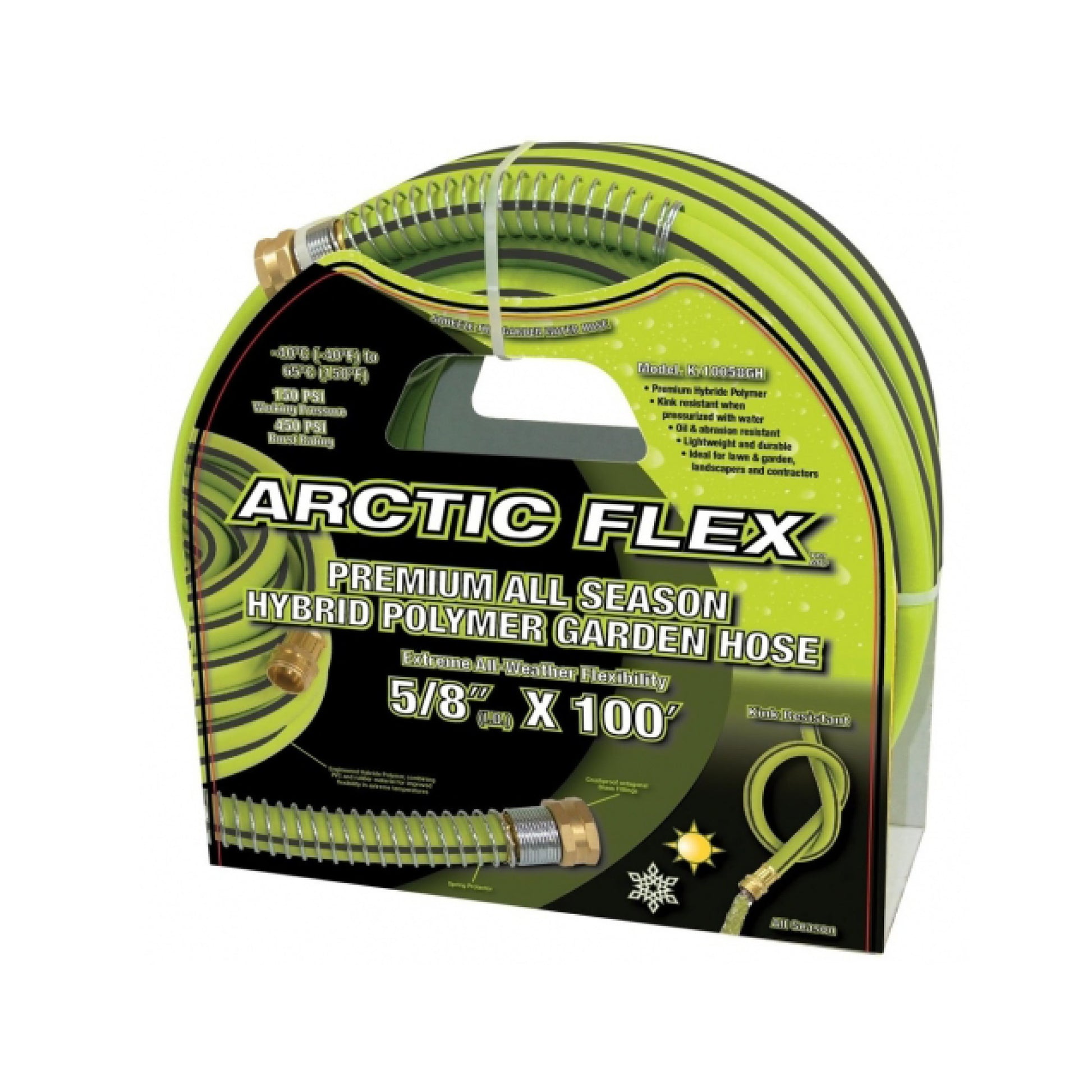KING Canada K-10058GH, 5/8” (I.D.) x 100 ft.  Premium All Season Hybrid Polymer Garden Hose