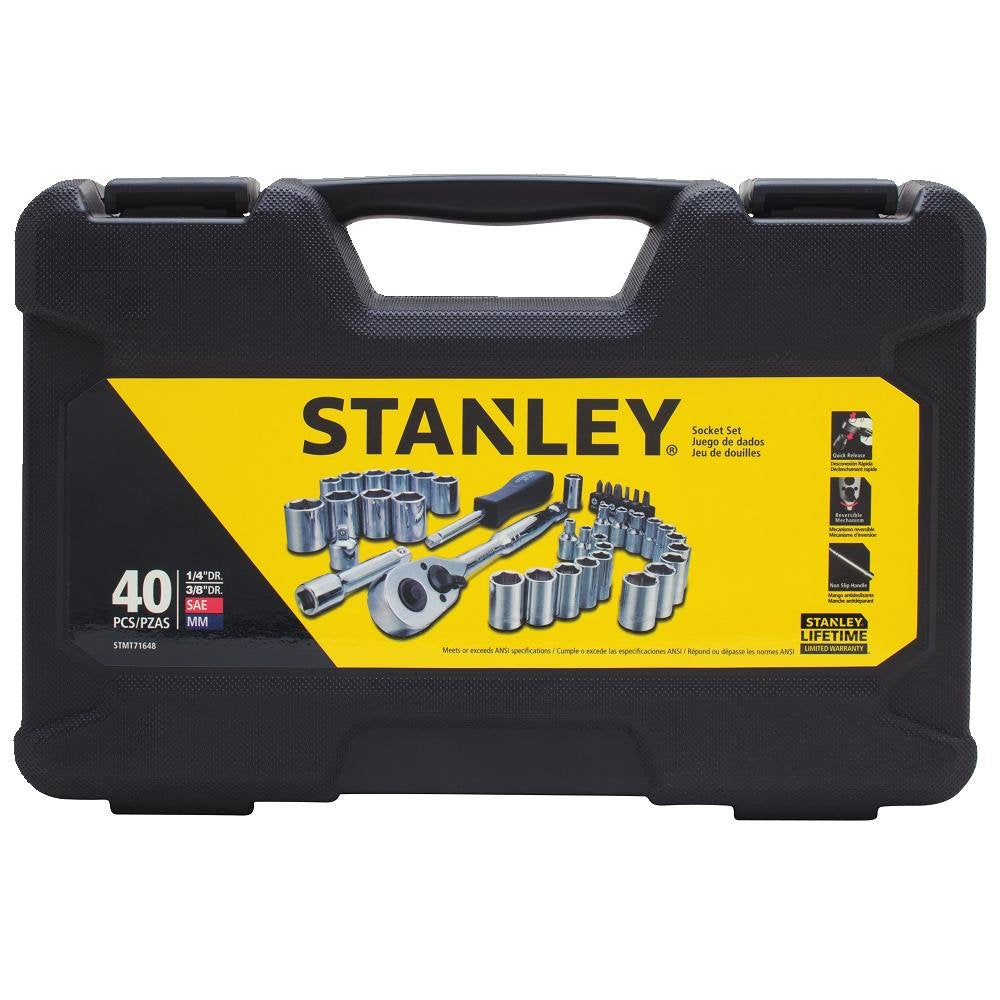 Stanley STMT71648, 1/4 in & 3/8 in Drive Mechanic Tool Set (40 pc)