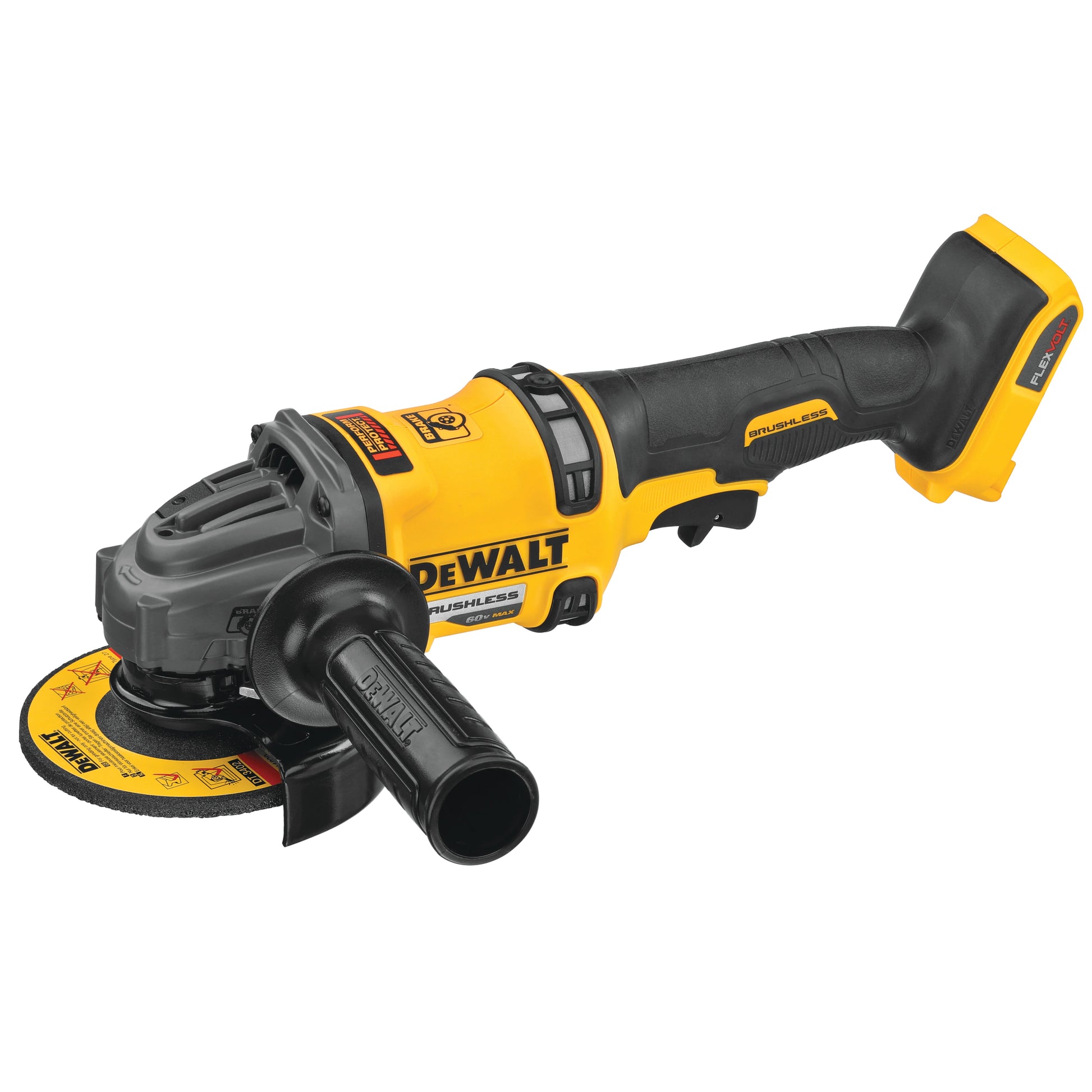 DEWALT DCG418B, 60V MAX FLEXVOLT 4-1/2'' - 6'' Grinder w/Kickback Brake (Tool Only)