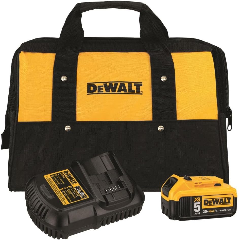 DEWALT DCB205CK, 20V MAX 5.0 AH STARTER KIT