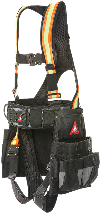 Primeline 23-048, JUGGERNAUT TRU-VIS UTILITY HARNESS WITH BAGS - LARGE (23-134)