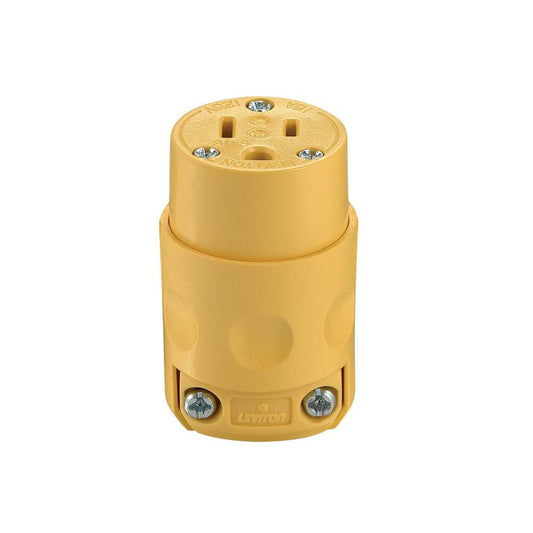 Leviton 515CV, PVC Grounding Conn YL 15A 125V, wire connector