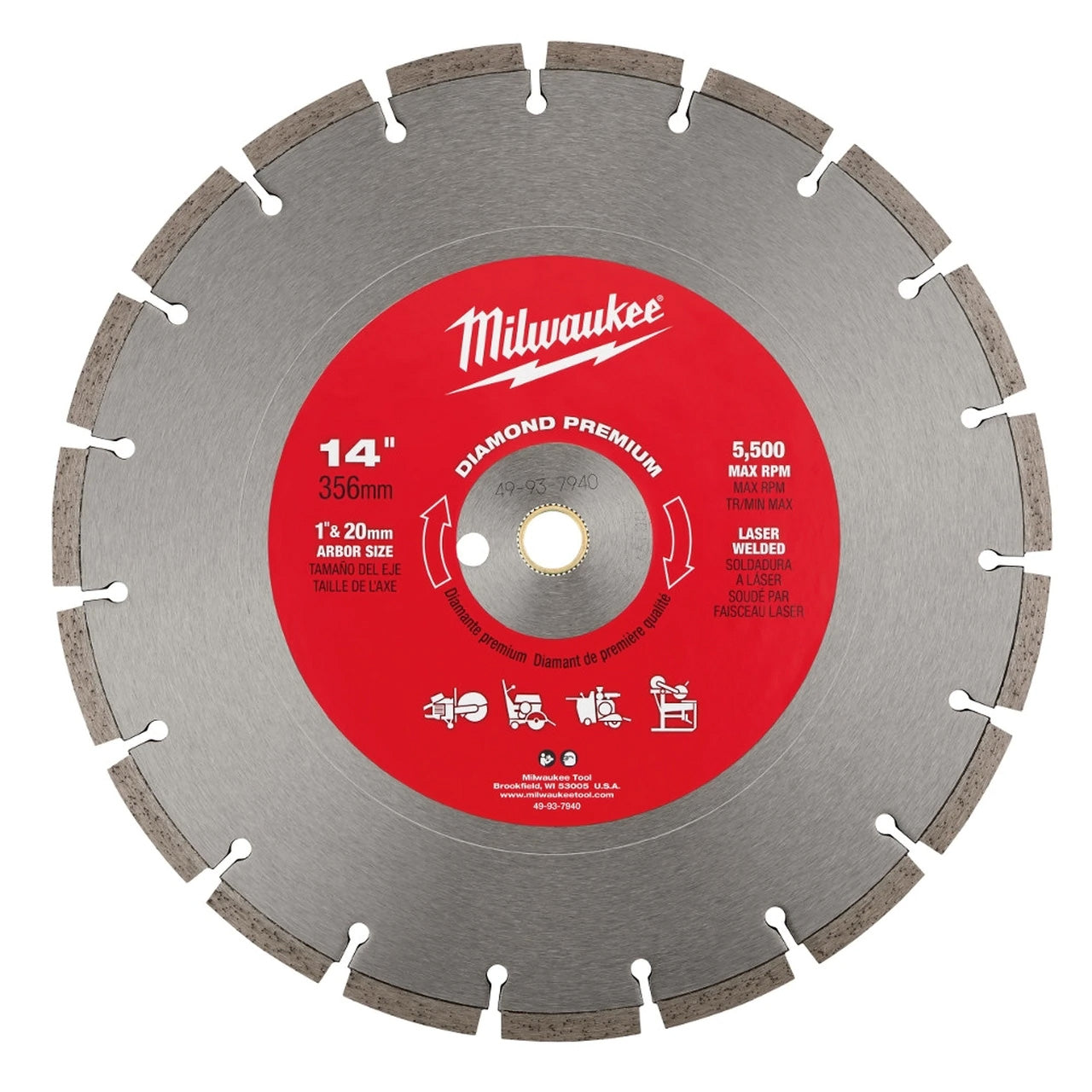 Milwaukee 49-93-7940, 14" PREMIUM CONCRETE SEGMENTED