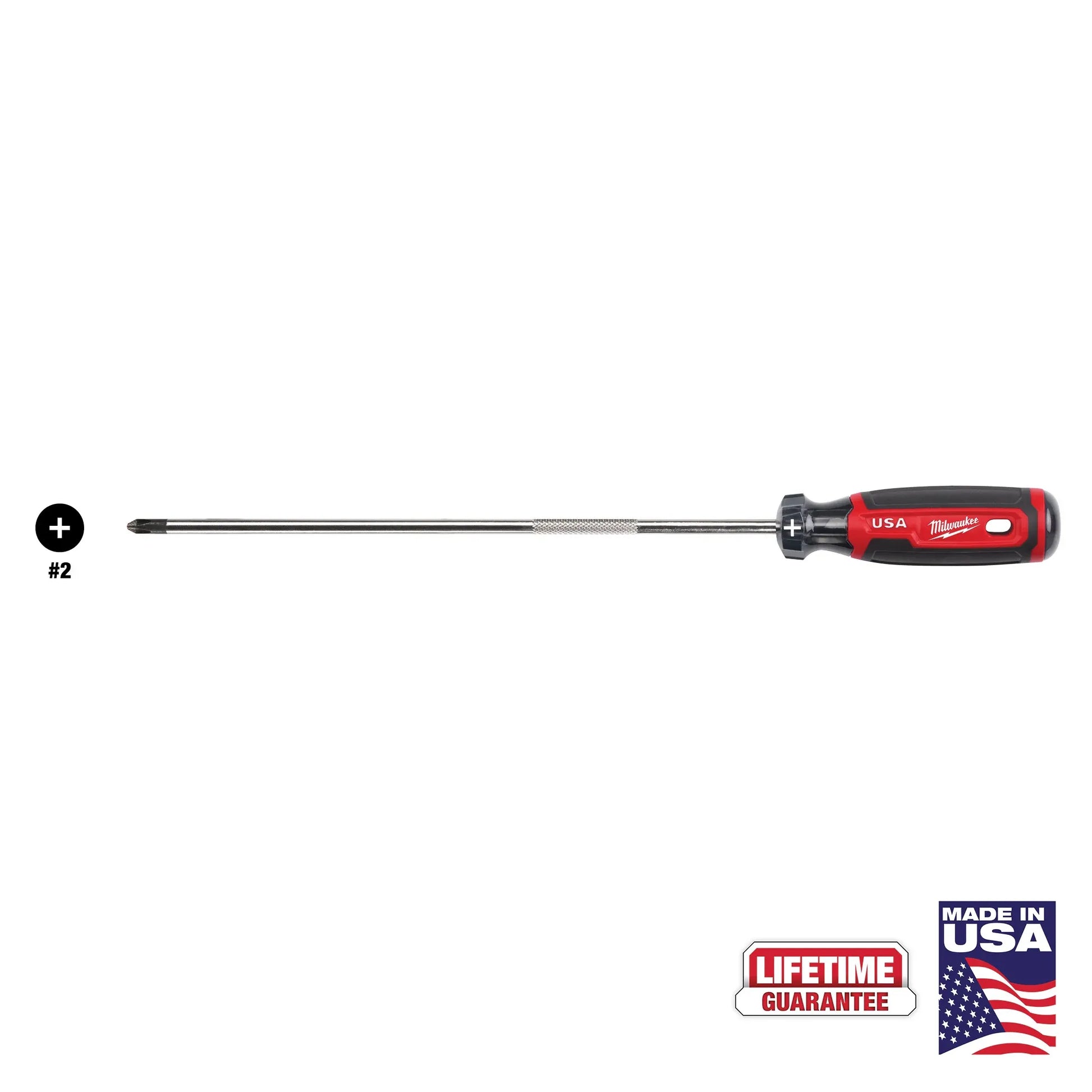 Milwaukee MT204, #2 Phillips 10" Cushion Grip Screwdriver (USA)