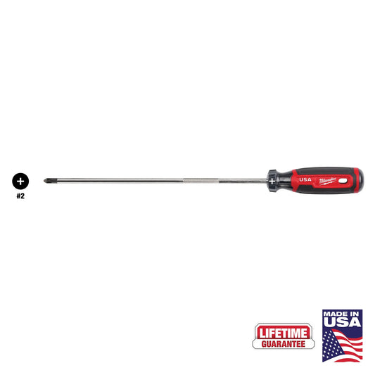 Milwaukee MT204, #2 Phillips 10" Cushion Grip Screwdriver (USA)