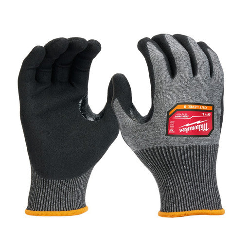 Milwaukee 48-73-7022, Cut Level 8 High-Dexterity Nitrile Dipped Gloves - L