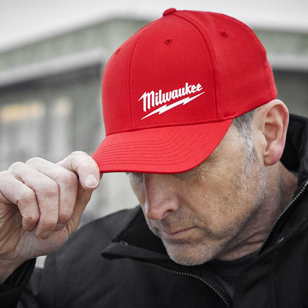 Milwaukee 504R, Flexfit Fitted Hat (Red)