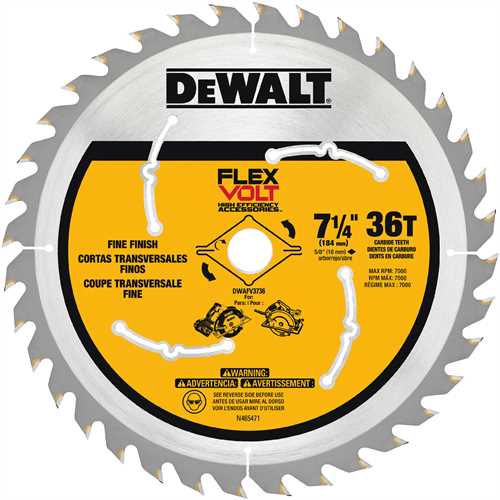 DEWALT DWAFV3736, 7-1/4'' 36T Circular Saw Blade