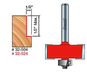 Freud 32-504, Rabbeting Bit & Bearing Set (1/4" Shank)