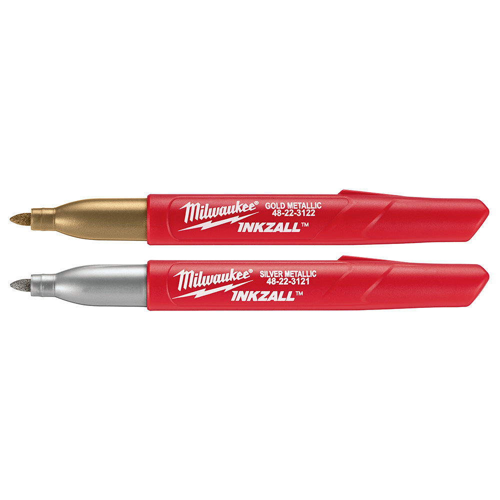 Milwaukee 48-22-3123, INKZALL Silver/Gold Metallic Fine Point Marker (2/pk)