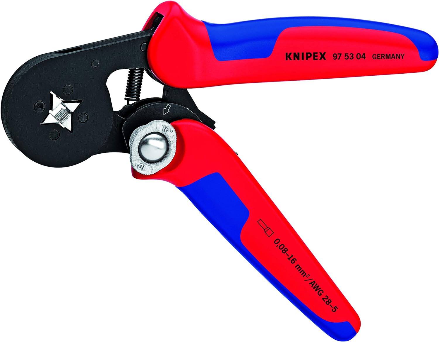 Knipex 97 53 04, 7" Self-Adjusting Crimping Pliers For Wire Ferrules