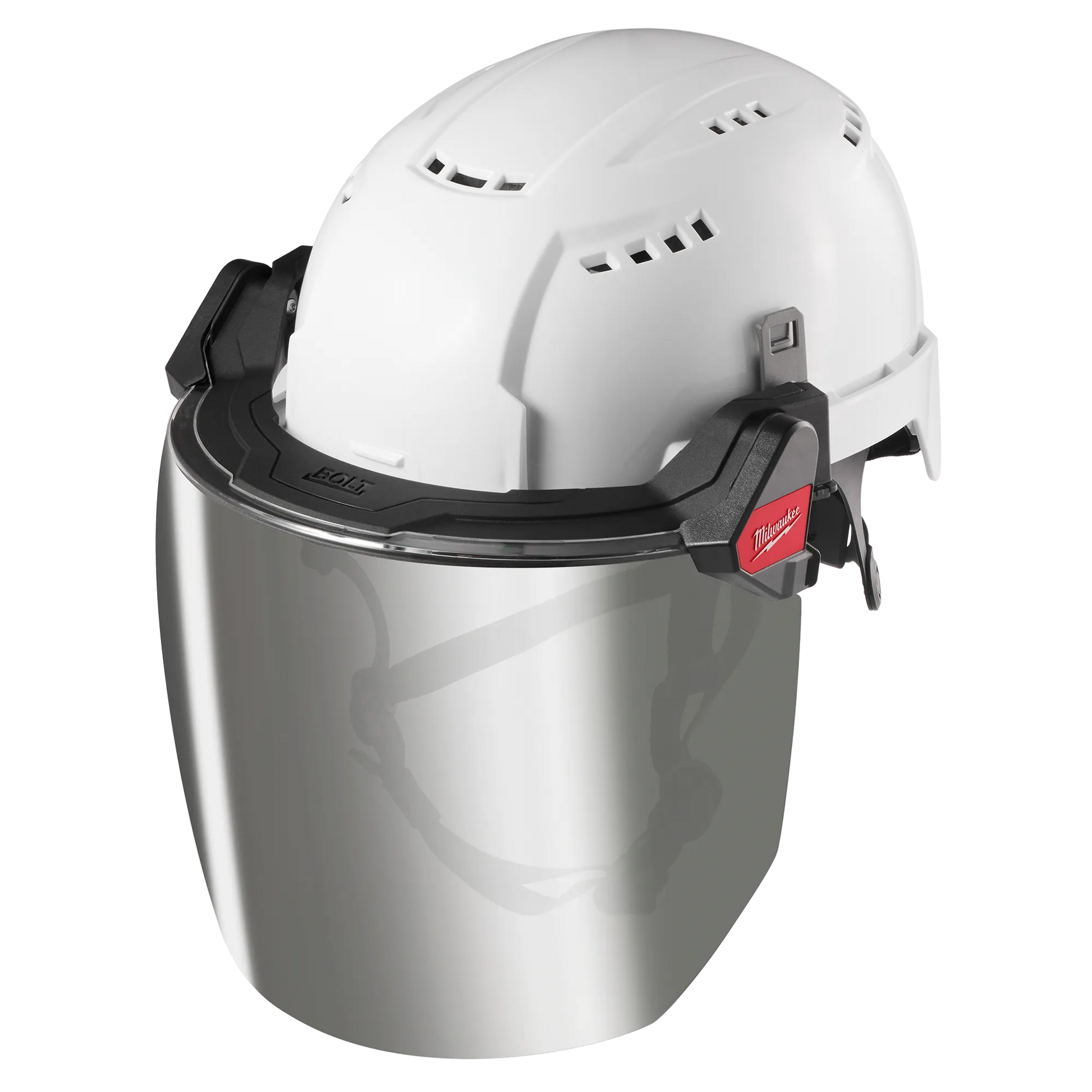 Milwaukee 48-73-1429, BOLT™ Full Face Shield - Mirrored Dual Coat Lens (Compatible with Milwaukee® BOLT™ Safety Helmets & BOLT™ Hard Hats)