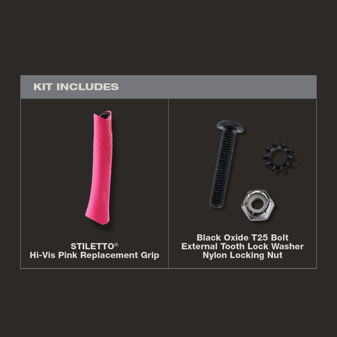 Stiletto TBRG-P, STILETTO® Hi-Vis Pink Replacement Grip