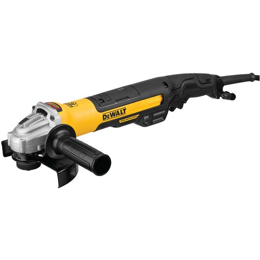 DEWALT DWE43265N, 5''/6'' Brushless Rat Tail Trigger Grinder 13Amp, 9,000rpm, E-Clutch, Kickback Brake, Brake, Lanyard Ready (No Lock On Switch)