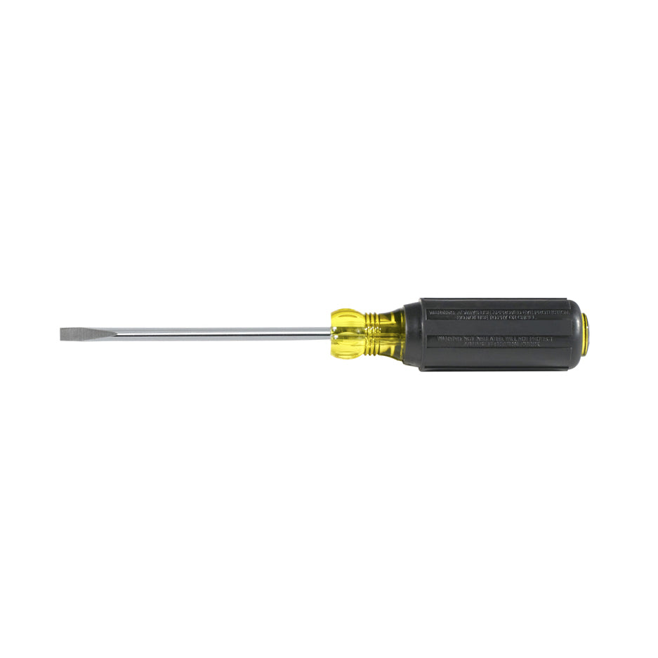 Klein Tools 601-4, 3/16-Inch Cabinet Tip Screwdriver 4" Round Shank