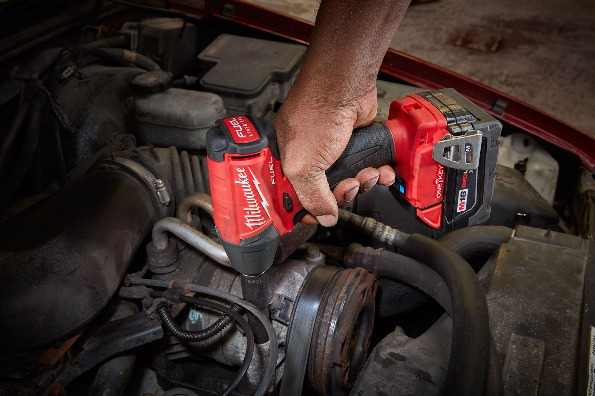 Milwaukee 2759B-20, M18 FUEL 1/2" Compact Impact Wrench w/ Friction Ring with ONE-KEY (Tool Only)