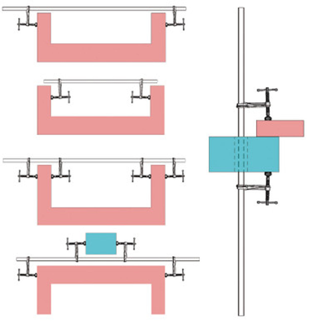 BESSEY SLV40M, Variable clamp set, 16 x 4.75 IN, 1980 lbs force