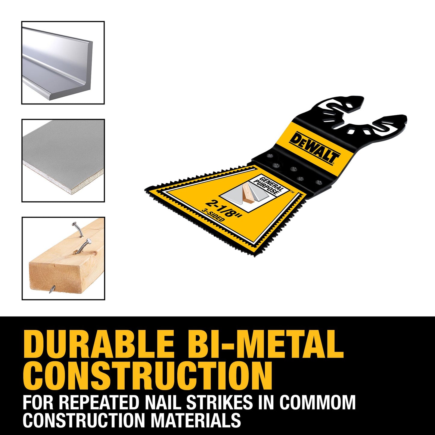 DEWALT DWA4283-3, General Purpose 3-Sided Oscillating Blade