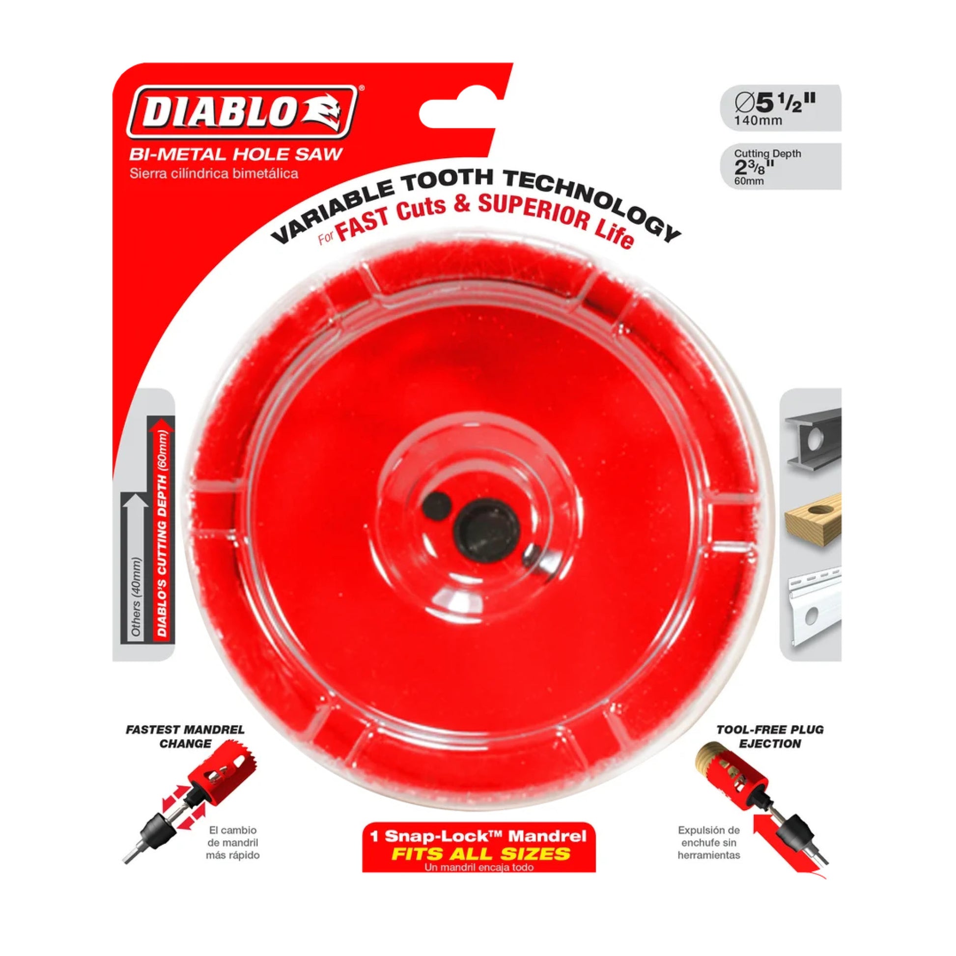 Diablo DHS5500, 5-1/2" BiM Hole Saw