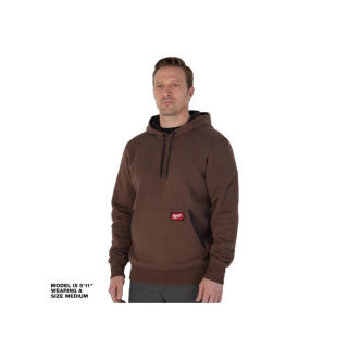 Milwaukee 351BR-L, MIDWEIGHT HOODIE - BROWN