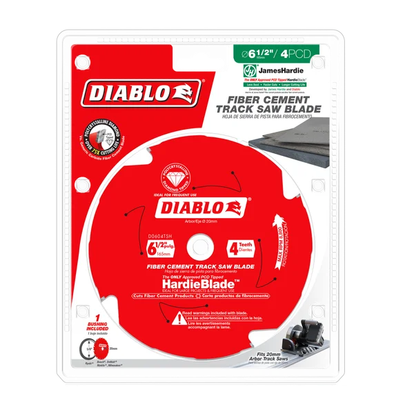 Diablo D0604TSH, 6-1/2" 4-Teeth Track Saw Blade for JamesHardie™ and Fiber Cement