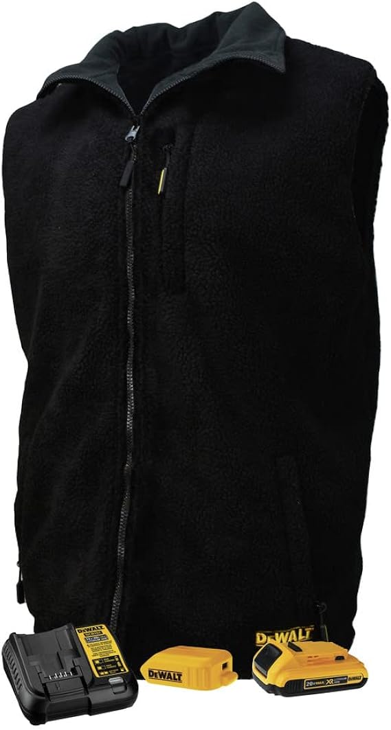 DEWALT DCHV086BD1 Heated Reversible Fleece Vest with Battery   2X