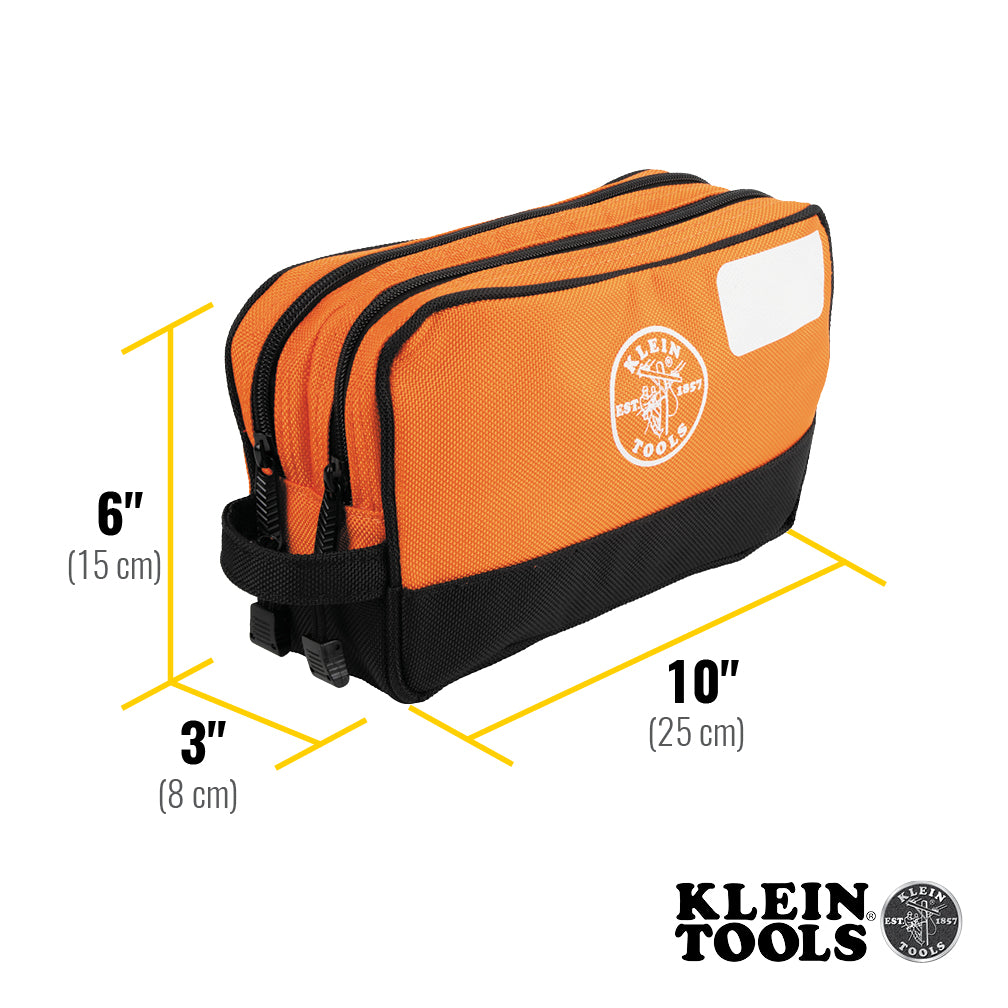 Klein Tools 55582, Double Zipper Bag, 10 x 6-Inch