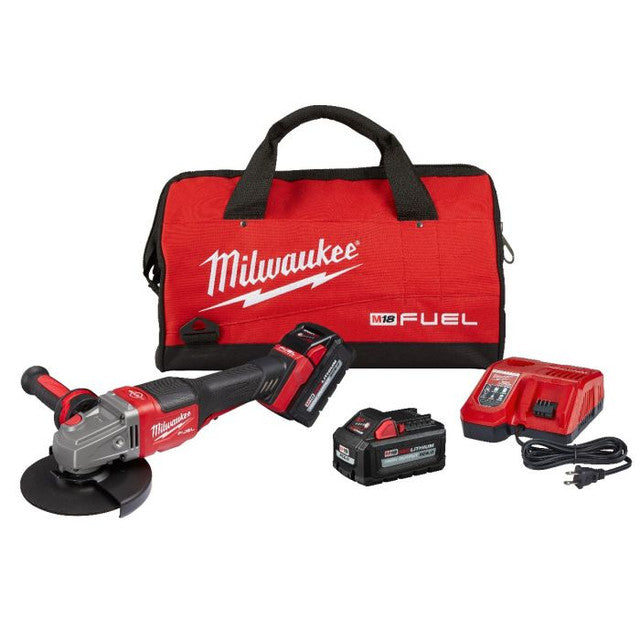 Milwaukee 2980-22, M18 FUEL 4-1/2" - 6" Braking Grinder Paddle Switch, No-Lock Kit (2 Batt)