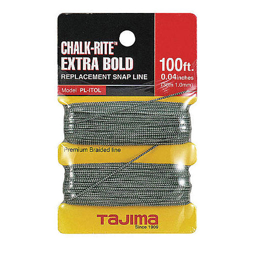 Tajima PL-ITOL, Chalk-Rite® Extra Bold braided line, 1.0 mm x 30m / 100 ft.