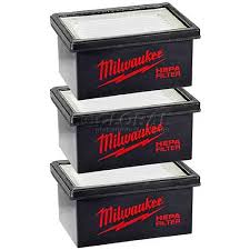 Milwaukee 49-90-2306, HAMMERVAC 3-Pack HEPA Filters (For 2306-20)