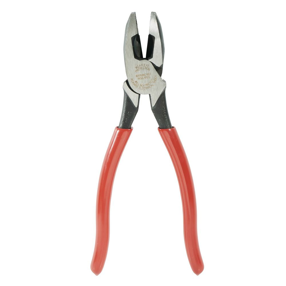 Klein Tools HD2000-9NE, Heavy-Duty Lineman’s Pliers, Thicker-Dipped Handle