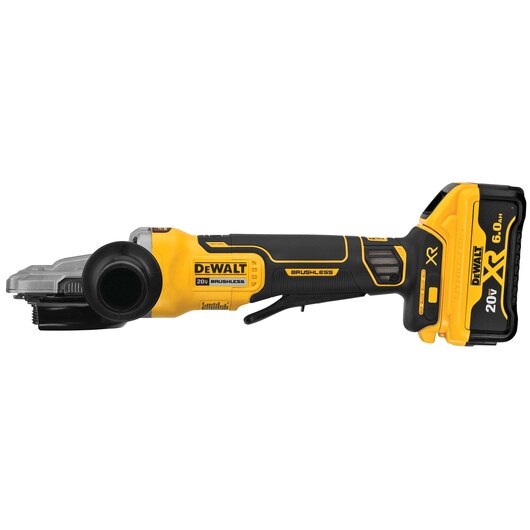 DEWALT DCG413R2, 20V MAX XR 4-1/2'' Paddle Switch Small Angle Grinder Kit w/Kickback Brake (6.0 Ah)