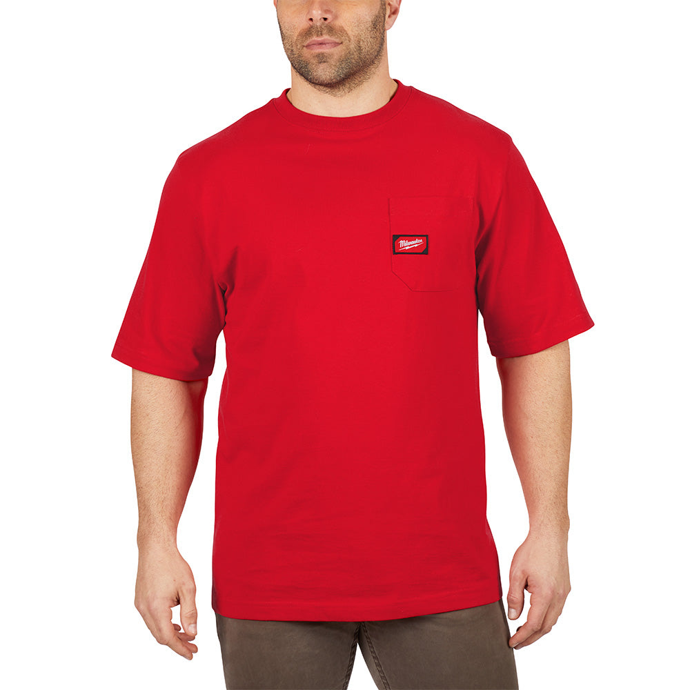 Milwaukee 601R, HEAVY DUTY POCKET TEE SHIRT (RED)