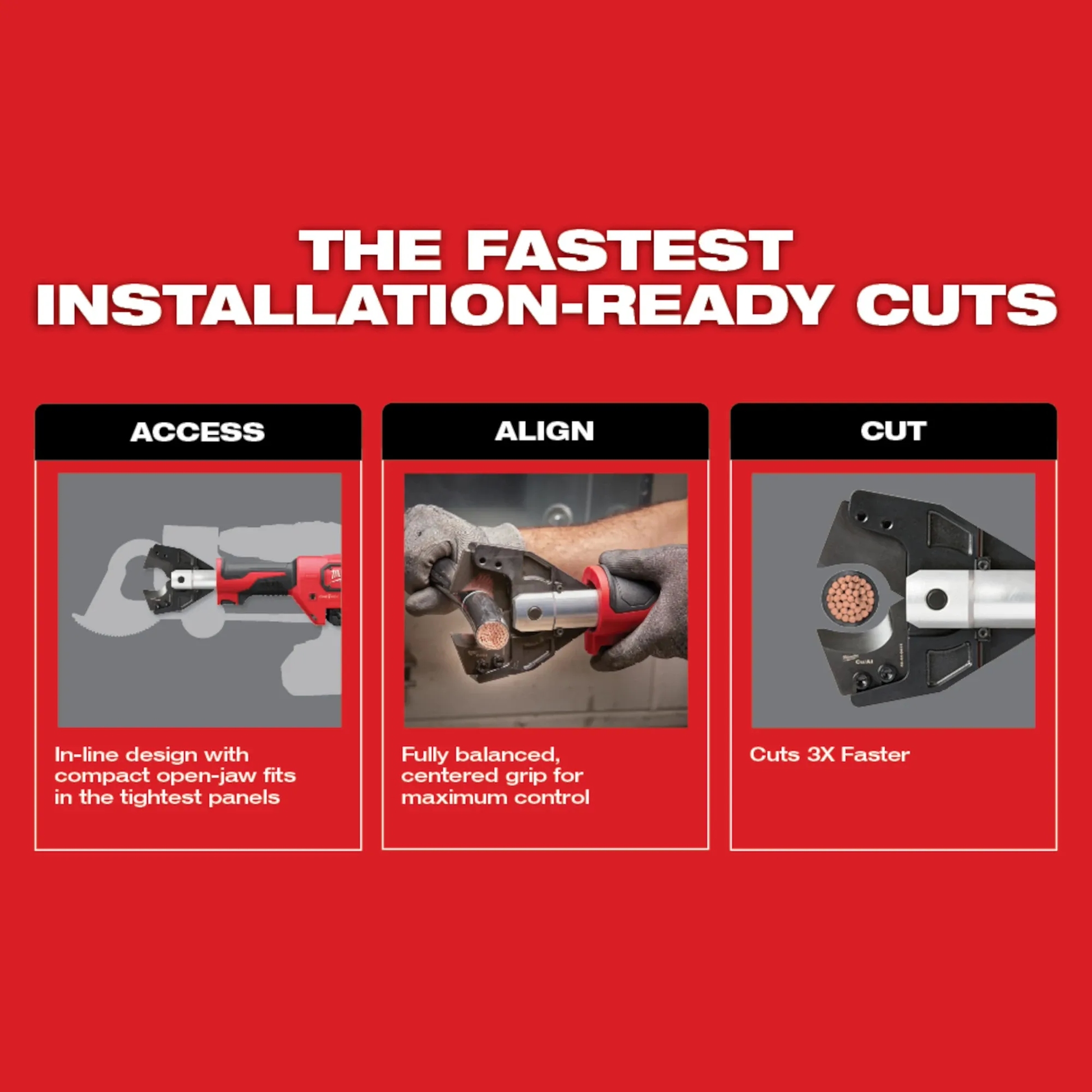 Milwaukee 2672-21S, M18™ FORCE LOGIC™ Cable Cutter Kit with 477 ACSR Jaws
