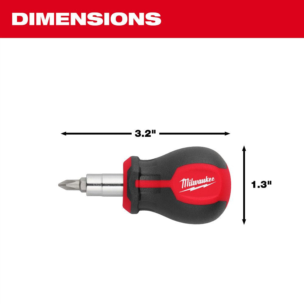 Milwaukee 48-22-2762, 6IN1 STUBBY MULTI-BIT SCREWDRIVER