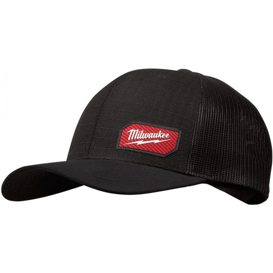 Milwaukee 505B, Gridiron Snapback Trucker Hat - Black