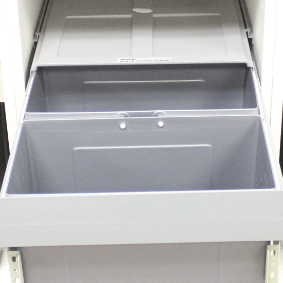 Eurofit WB-641D2S, Waste Bin - Door Mounted, 16.25"x18.75"x19.75", Grey