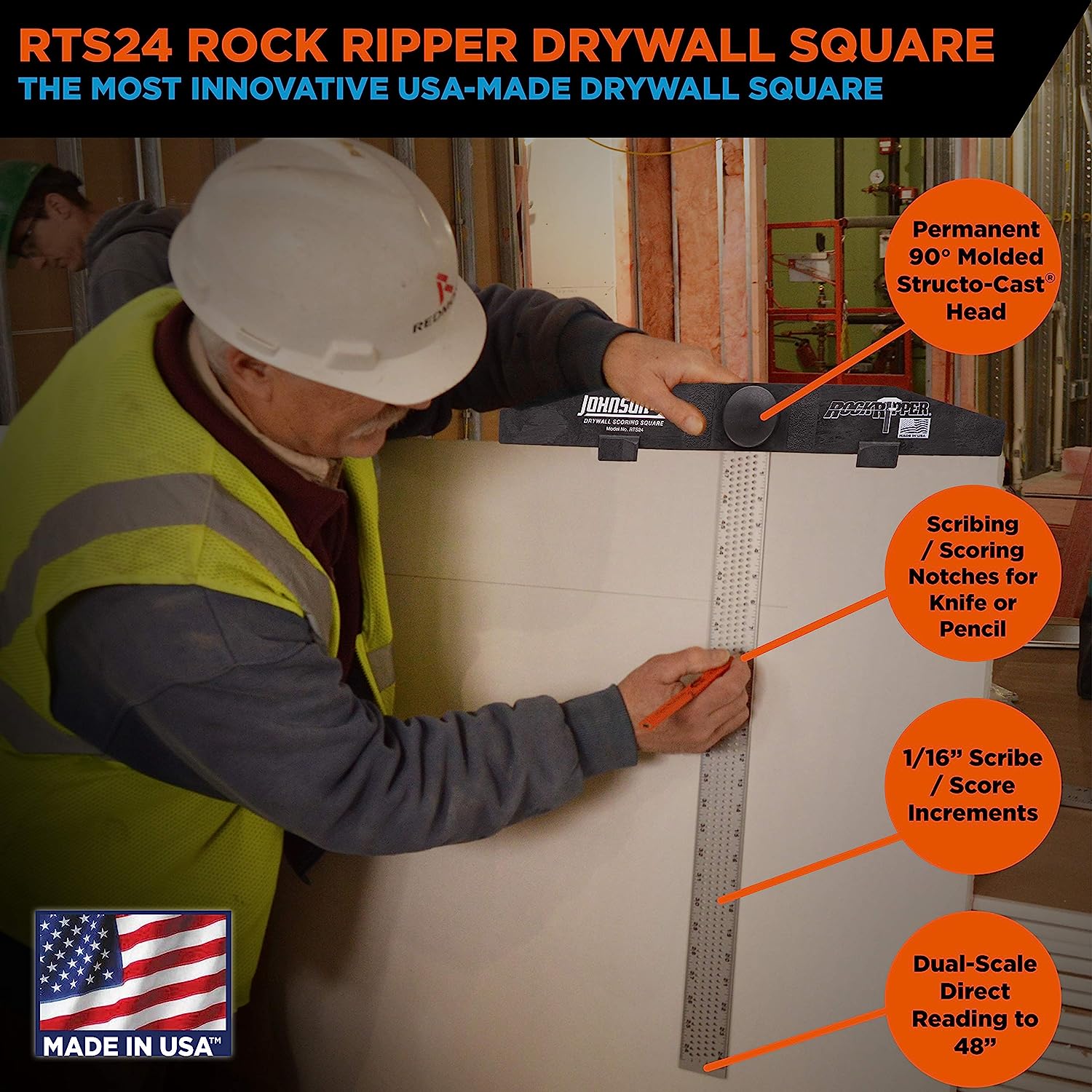 Johnson RTS24, RockRipper® Pro Drywall Scoring Square