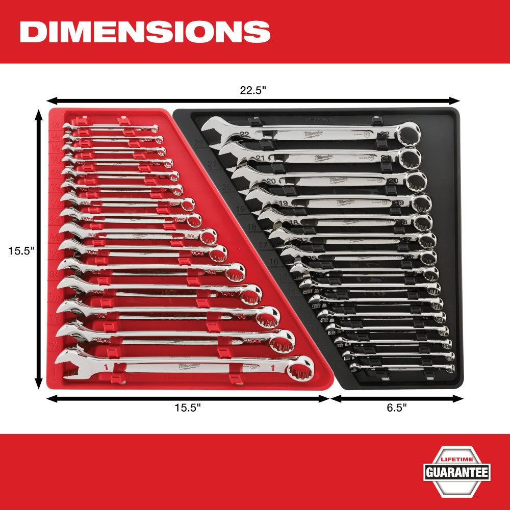 Milwaukee 48-22-9415, SAE Combination Wrench Set 15-Piece