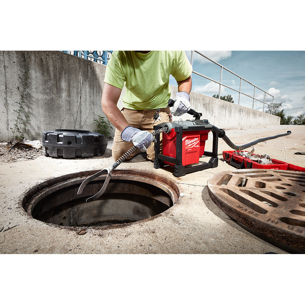 Milwaukee 2818A-21, M18 FUEL 7/8 -inch 18V Sewer Drain Cleaning Sectional Machine Kit with Cable and Attachments