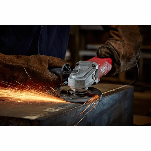 Milwaukee 6142-30, 11 Amp Corded 4-1/2 in. Small Angle Grinder with Lock-On Paddle Switch