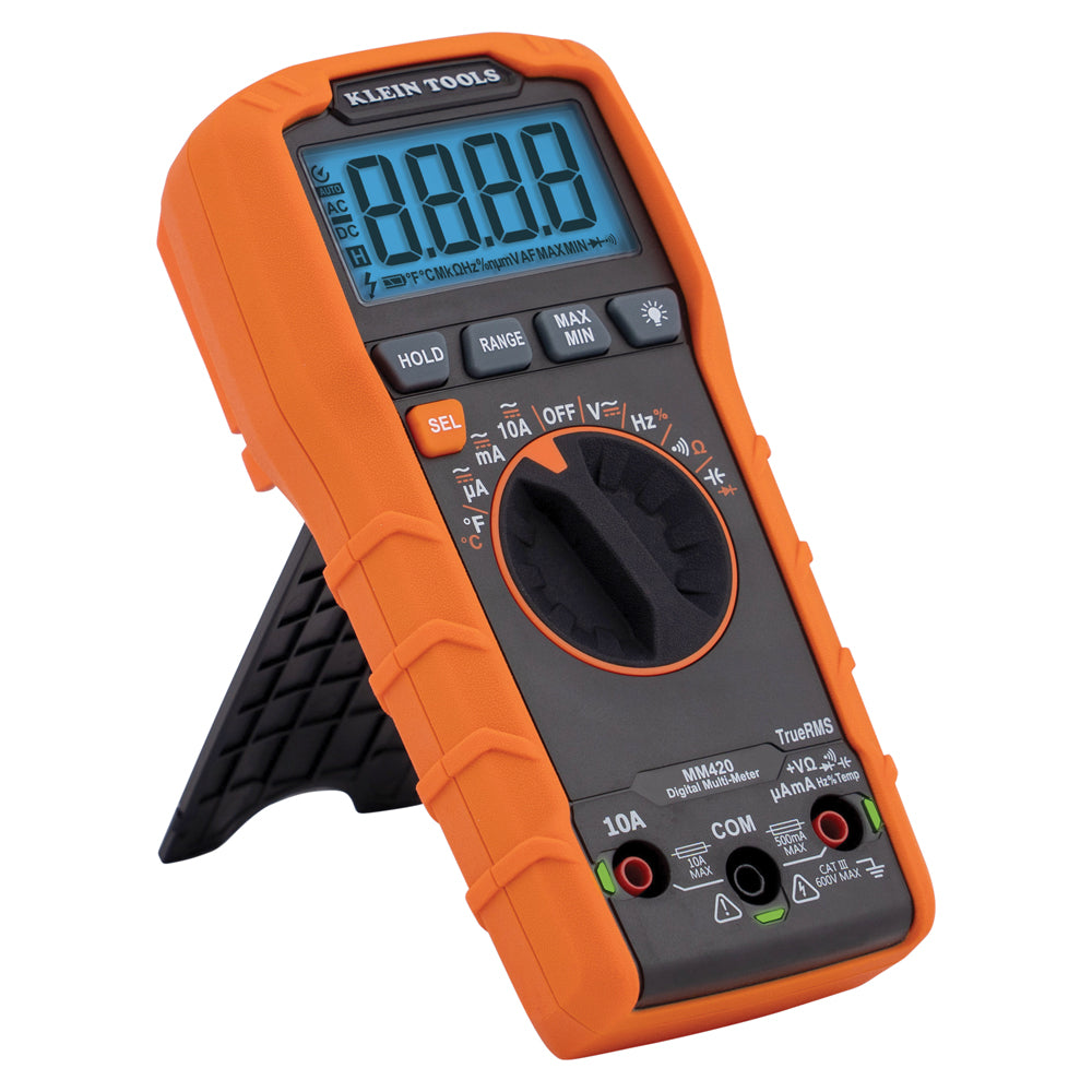 Klein Tools MM420, Digital Multimeter TRMS Auto-Ranging 600V Temp