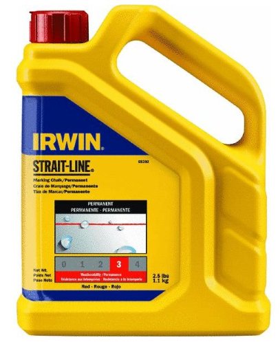 Irwin 65202, Strait-Line Permanent Marking Chalk, Red (2.5 lbs)