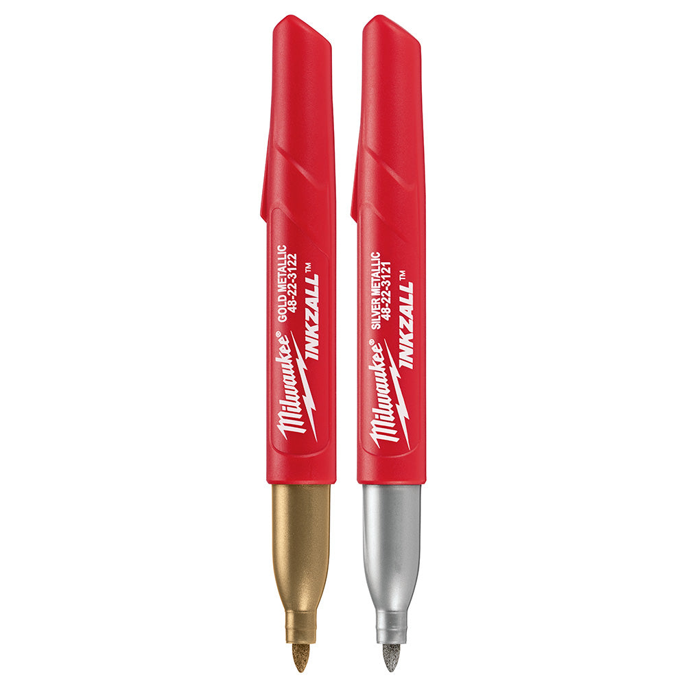 Milwaukee 48-22-3123, INKZALL Silver/Gold Metallic Fine Point Marker (2/pk)