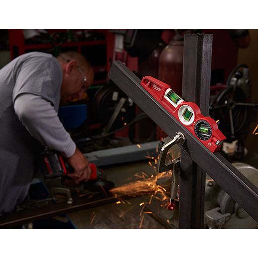 Milwaukee 48-22-5210, 10" Die cast Torpedo Level with 360 Degree Locking Vial