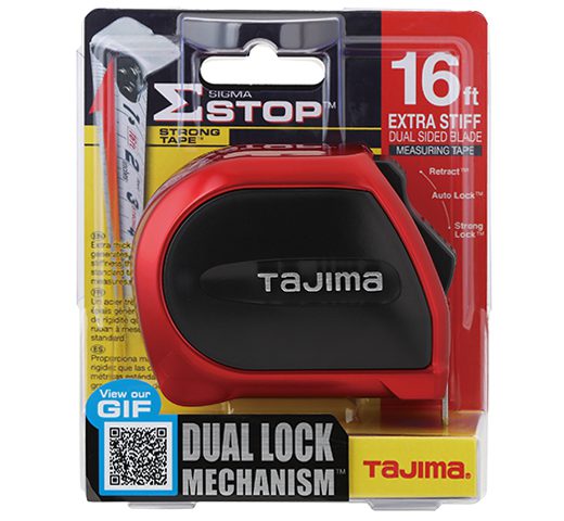 Tajima SS-16BW, SIGMA STOP™  Standard scale 16ft x 1in steel blade and hook