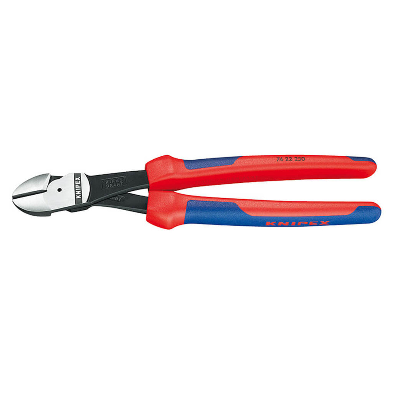 Knipex 74 22 250, High Leverage 12-Degree Angled Diagonal Side Cutting Pliers 10 Inch