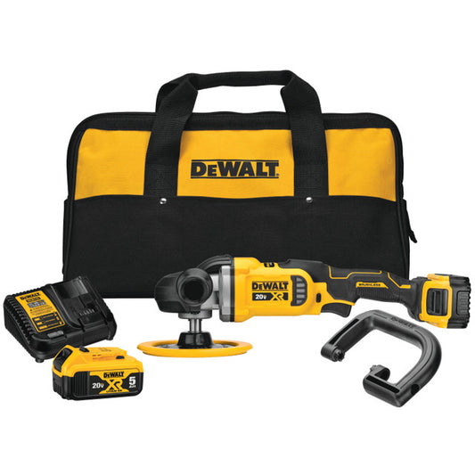 DEWALT DCM849P2, 20V MAX 7 in Cordless Variable Speed Rotary Polisher Kit
