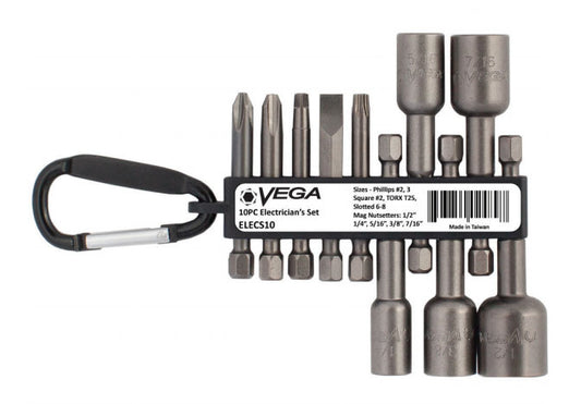 Vega ELECS10, 10 pc Electrician's Set